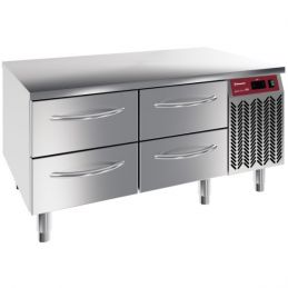 Soubassement réfrigéré, 4x 1/2 tiroirs GN 1/1-h 100 mm