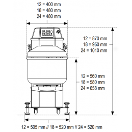 Pétrin à spirale monophasé boulangerie 8 kg - 1.3 kw