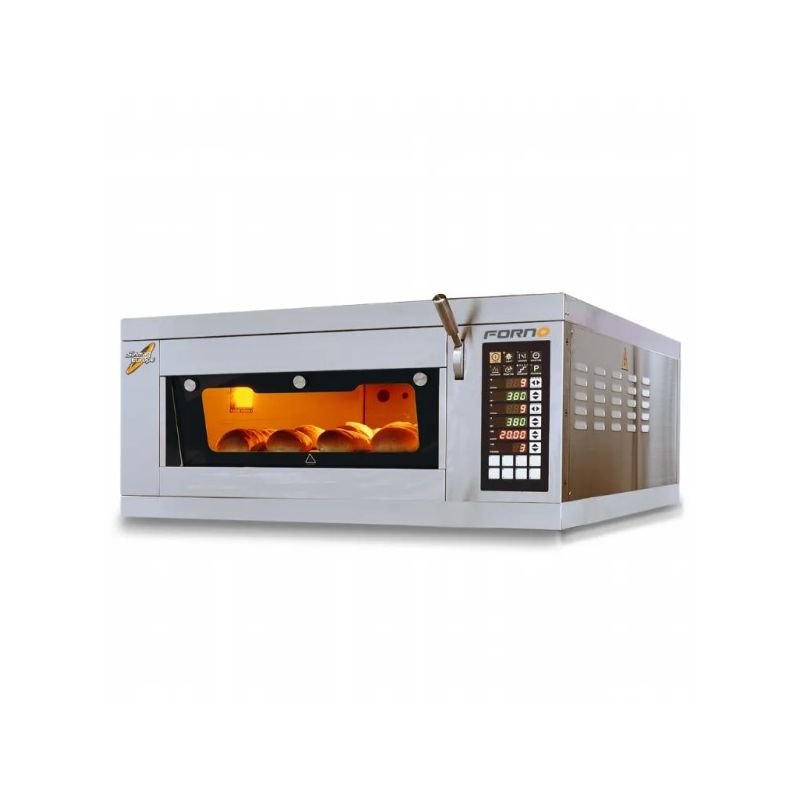 Fours à sole modulaire triphasé pour boulangerie 1 étage 2 plaques 400x600