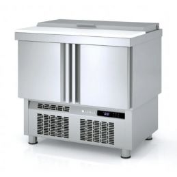 Saladette réfrigérée professionnelle inox 700 positive 2 portes