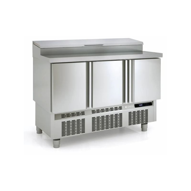 Meuble saladette 700 positif avec 3 portes - coreco