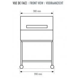 Façonneuse 3 cylindres manuelle tôlée en inox