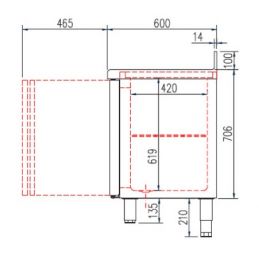 Meuble 600 adossé positif - 2 portes pleines - scema - CORECO