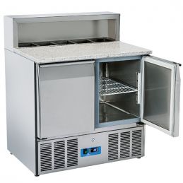 Table à pizza avec 2 portes gn 1/1