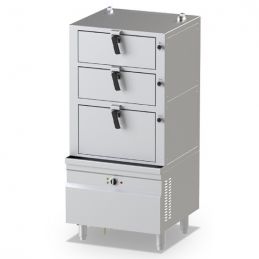 Cuiseur vapeur électrique professionnel avec ventilateur à trois ponts