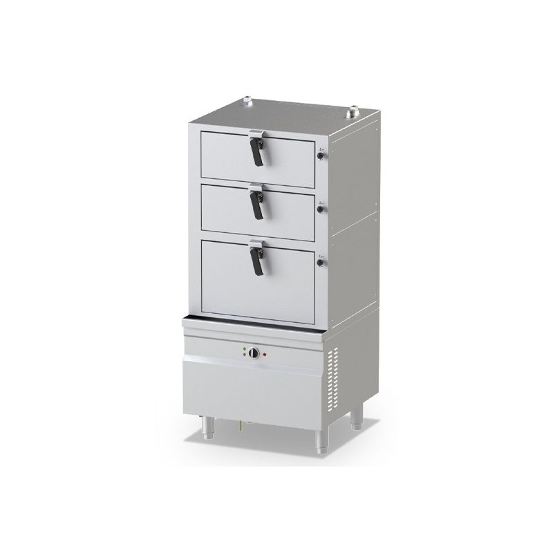 Cuiseur vapeur électrique professionnel avec ventilateur à trois ponts