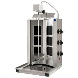 Grill à kebab en vitrocéramique moteur en haut 20-30 kg max - 480x500x870 mm
