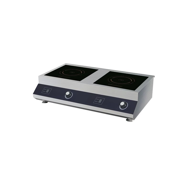 Plan de cuisson à induction de table 5+5 kw, 2 plaques 300x300 mm