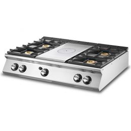 Plaque coup de feu gaz, top + 4 brûleurs