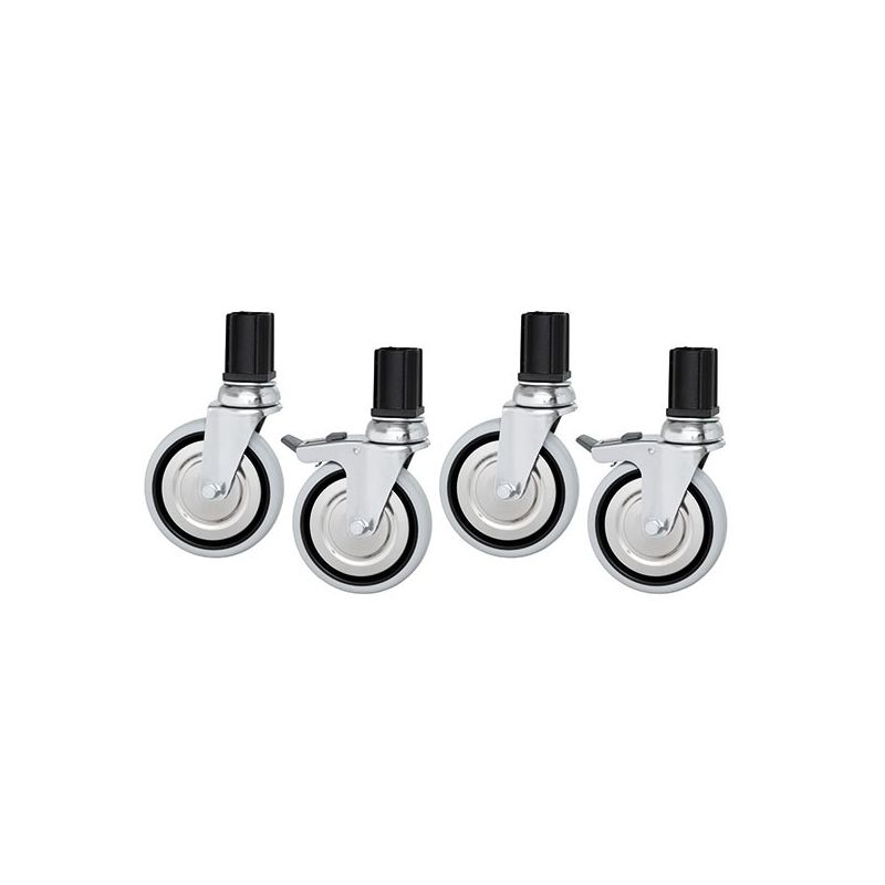 4 roulettes, 2 avec frein - VIRTUS