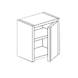 Armoire murale avec 2 portes battantes et étagère intermédiaire, 800x400 mm
