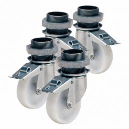 Roulettes 2+2 avec frein -...