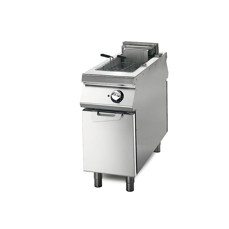 Friteuse électrique 1x 13 litres sur coffre avec portes