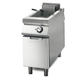 Friteuse électrique 1x 21 litres sur coffre avec portes
