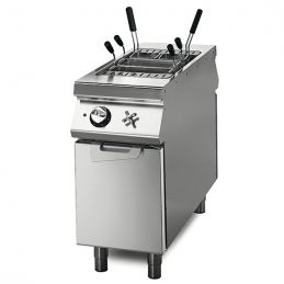 Cuiseur à pâtes électrique sur coffre avec portes, 1 bac GN 1/1 - 40 litres