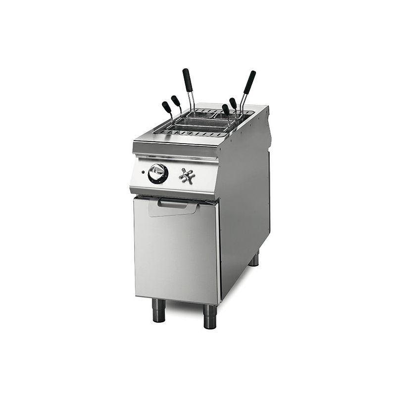 Cuiseur à pâtes électrique sur coffre avec portes, 1 bac GN 1/1 - 40 litres