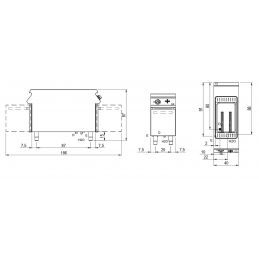 Cuiseur à pâtes électrique sur coffre avec portes