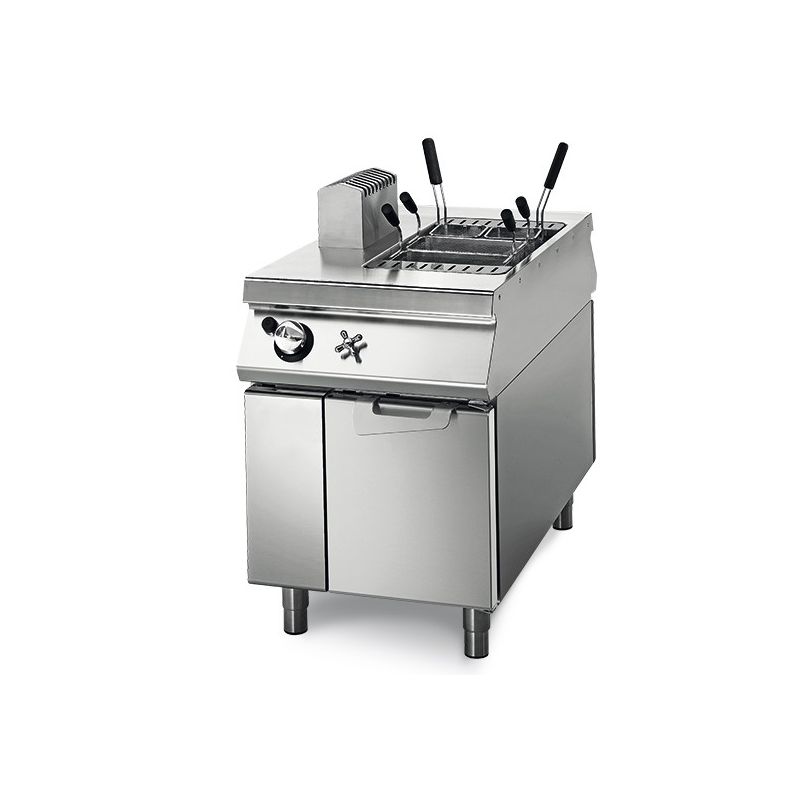 Cuiseur à pâtes gaz sur coffre avec portes, 1 bac GN 1/1 - 40 litres