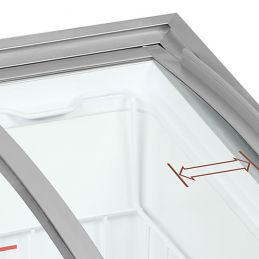 Congélateur de crème glacée, Couvercle coulissant bombé