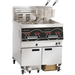 Friteuse électrique haut rendement 2 x 14 l - 28 kw