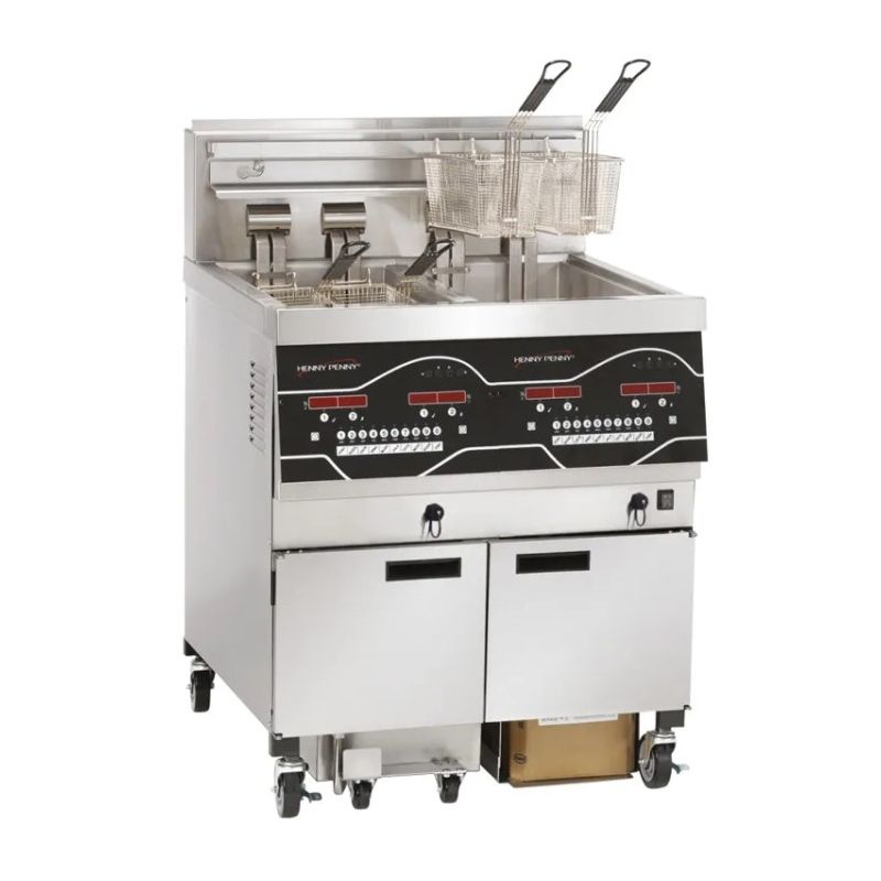 Friteuse électrique haut rendement 2 x 14 l - 28 kw