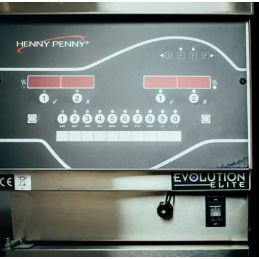 Friteuse électrique haut rendement 2 x 14 l - 28 kw, tableau de commande