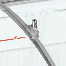 Congélateur coffre avec couvercles coulissants vitrés bombés