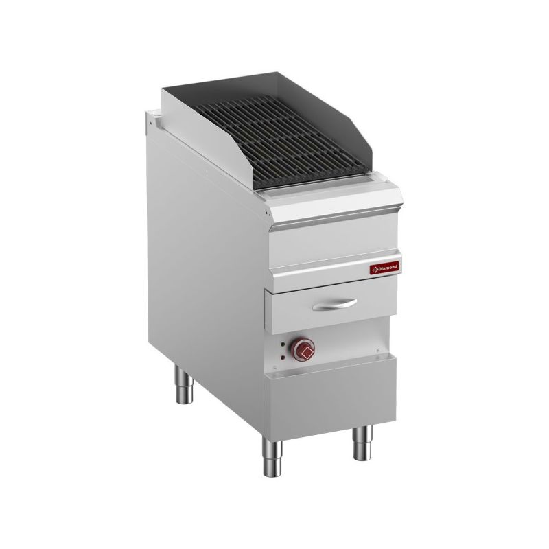 Grill Vapeur électrique, grille en fonte "double face", module 1/2