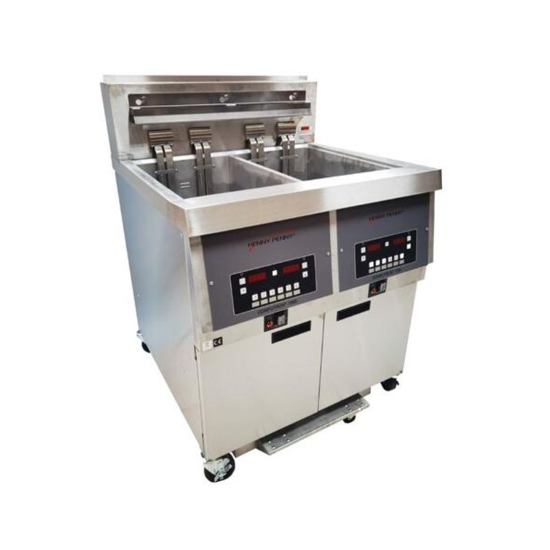 Friteuse électrique haut rendement 2 cuves split sans filtration - 4 x 13 l - 28 kw