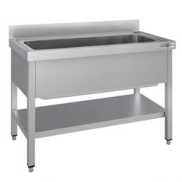 Évier pour casseroles ECO - 1200x700 mm - avec fond et 1 bac