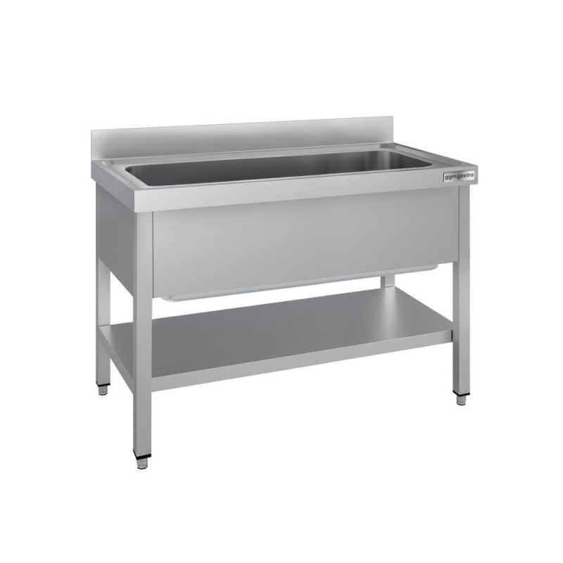 Évier pour casseroles ECO - 1200x700 mm - avec fond et 1 bac