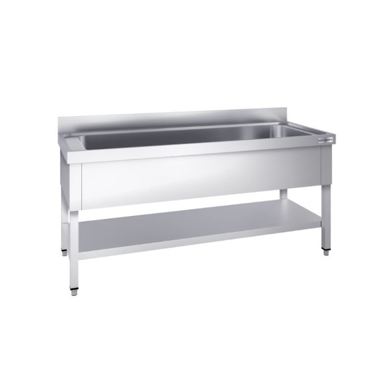 Évier pour casseroles Premium - 1200x600 mm - avec fond et 1 bac