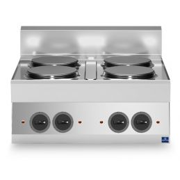 Plan de cuisson électrique avec 4 plaques - 700x650x300 mm