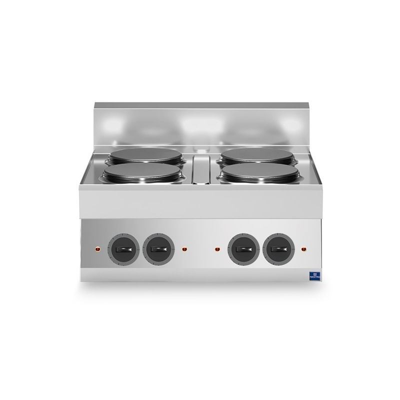 Plan de cuisson électrique avec 4 plaques - 700x650x300 mm