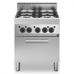 Cuisinière à gaz avec 4 brûleurs et 1 four à gaz - 22,2 kw