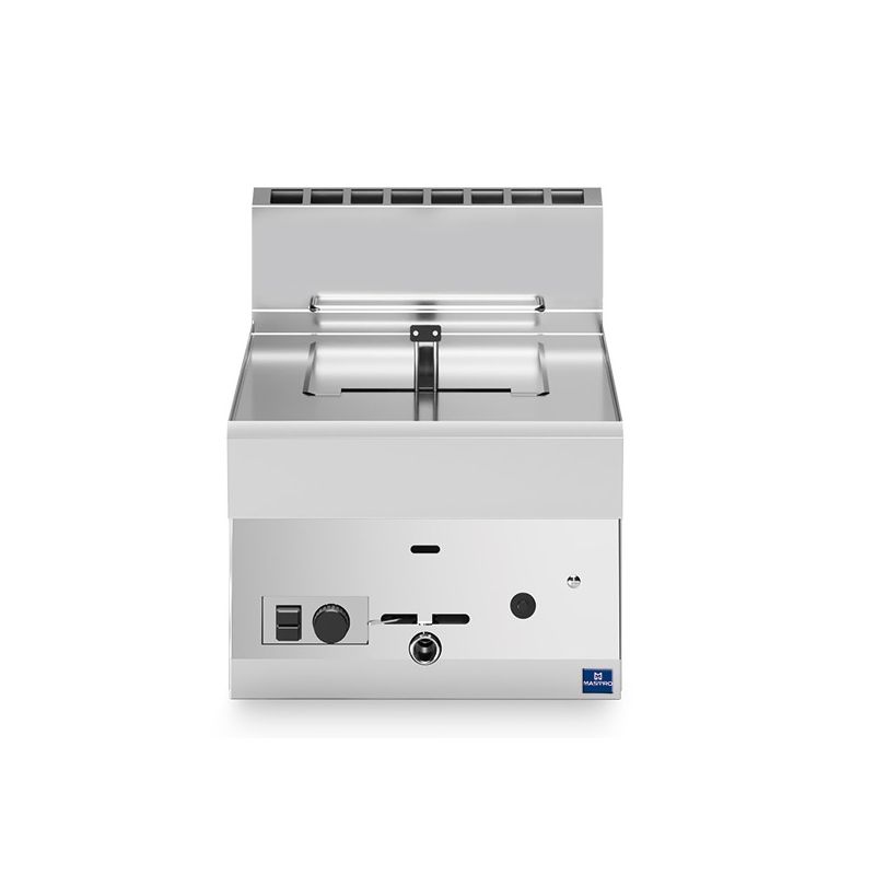 Friteuse professionnelle gaz de table avec une capacité de 8 litres - 400x650x300 mm