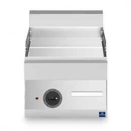 Plaque à snacker électrique de table avec plaque chromée lisse - 396x520 mm