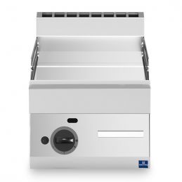 Plaque à snacker de table au gaz avec plaque chromée lisse - 396x520 mm