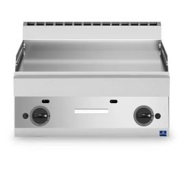 Plaque à snacker de table au gaz avec plaque lisse - 696x520 mm