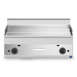 Plaque à snacker de table au gaz avec plaque chromée lisse - 996x520 mm