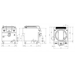 Marmite gaz, chauffe indirecte, capacité 150 litres
