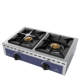 Plaque de cuisson à gaz avec 2 brûleurs de 7 kw chacun - 690x510x200 mm