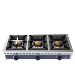 Plaque de cuisson à gaz avec 3 brûleurs de 7 kw chacun - 1010x510x200 mm
