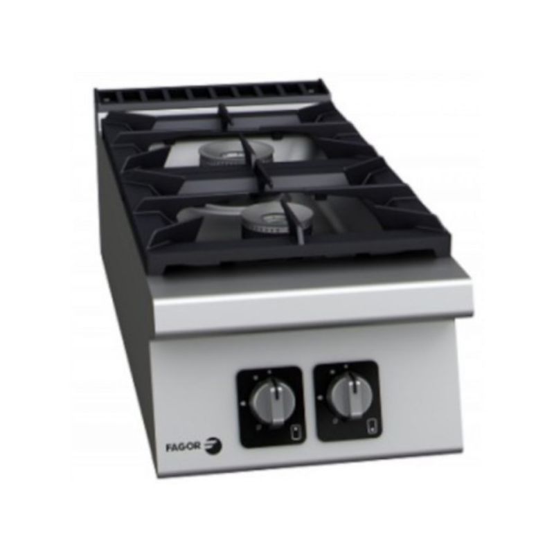 Réchaud gaz professionnel, à poser, 2 feux FAGOR