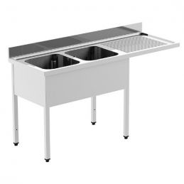 Plonge INOX avec 2 éviers à...