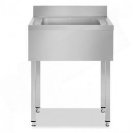 Plonge inox avec évier - série 600 - long. 600 mm (MAK1/0)