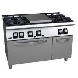 Fourneau à gaz demi-plaque...