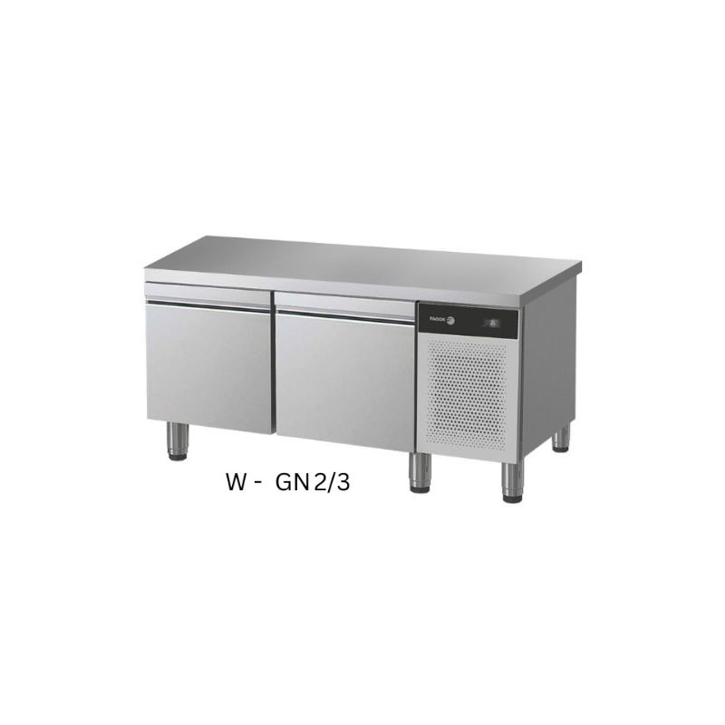 Meuble support réfrigéré avec tiroirs 2x GN 2/3, Fagor CCP7-2G W
