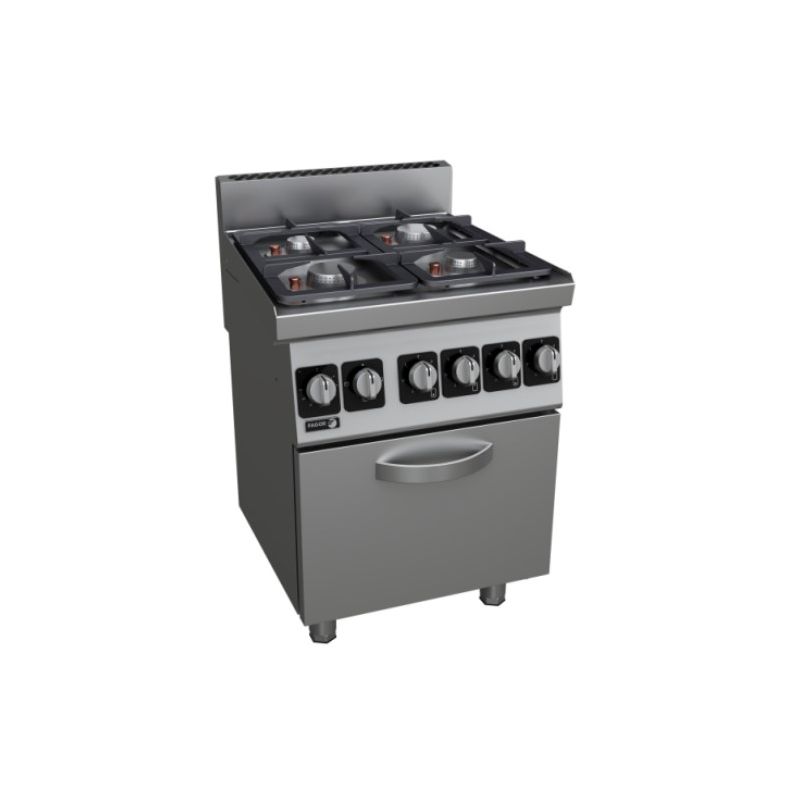 Cuisinière à gaz 4 brûleurs avec four, Fagor CI-CG606O 4