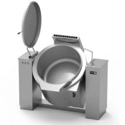 Marmite cylindrique basculante à vapeur à chauffage indirect,